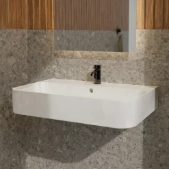 Viadurini Bathroom Keramikwaschbecken-Wandwaschbecken aus Keramik mit optionalem Handtuchhalter, hergestellt in Italien – Graffa