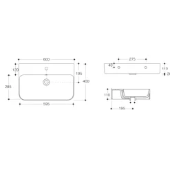 Viadurini Bathroom Keramikwaschbecken-Wandwaschbecken aus Keramik mit optionalem Handtuchhalter, hergestellt in Italien – Graffa