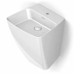 Viadurini Bathroom Keramikwaschbecken-Wandwaschbecken des modernen Designs in den Tonwaren hergestellt in Italien, Goran