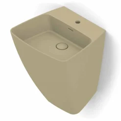 Viadurini Bathroom Keramikwaschbecken-Wandwaschbecken des modernen Designs in den Tonwaren hergestellt in Italien, Goran