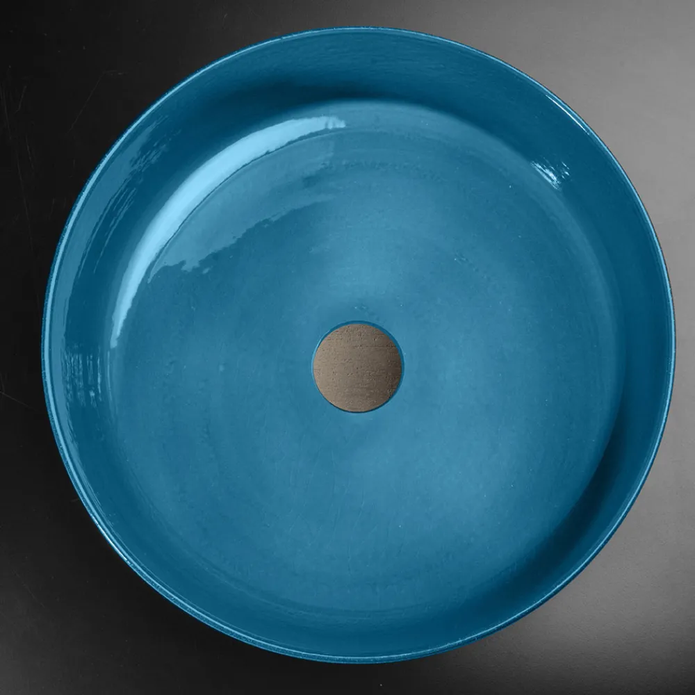 Viadurini Bathroom Farbige Waschbecken-Waschbecken aus Ton mit emailliertem Inneren Made in Italy - Tatiana