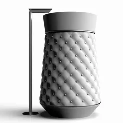 Viadurini Design Design Waschbecken Aus Solid Surface-Waschbecken Freestanding in modernem Design aus Solid Surface® Elizabeth