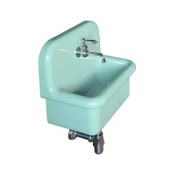 Viadurini Bathroom Vintage Waschbecken|Farbige Waschbecken-Waschbecken zur Einrichtung des Badezimmers aus wassergrüner einfarbiger Keramik – Jasmin