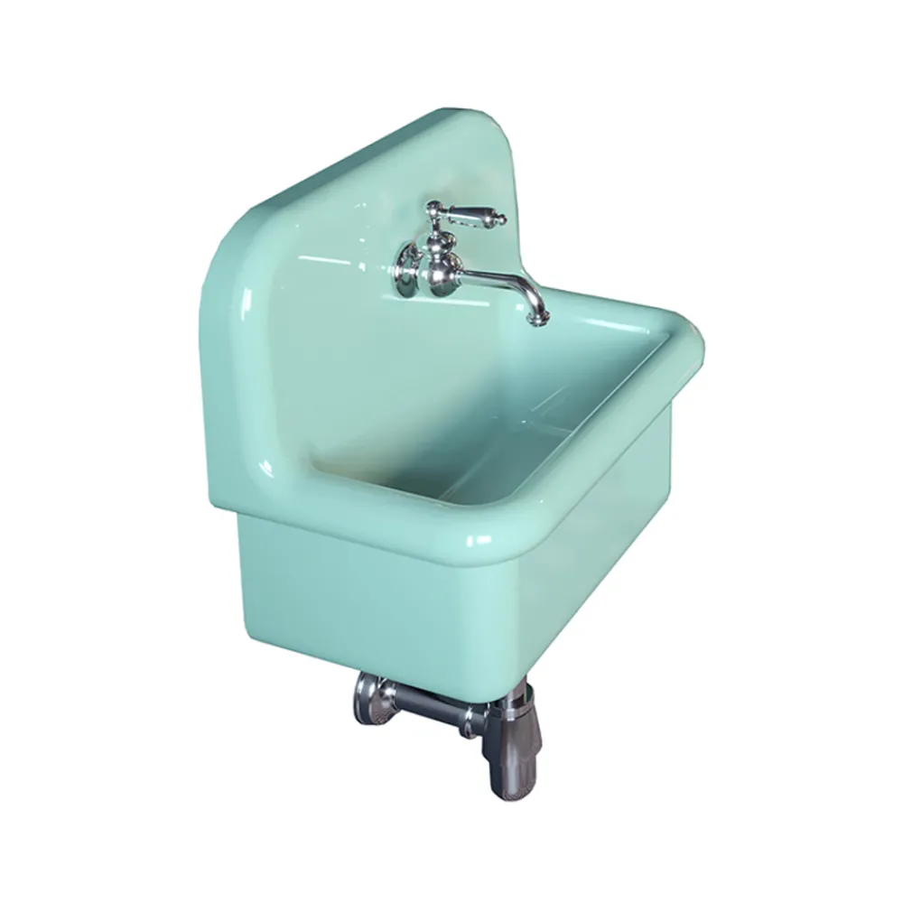 Viadurini Bathroom Vintage Waschbecken|Farbige Waschbecken-Waschbecken zur Einrichtung des Badezimmers aus wassergrüner einfarbiger Keramik – Jasmin