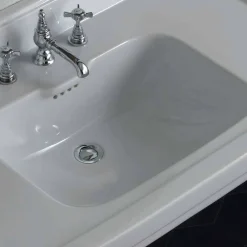 Viadurini Bathroom Keramikwaschbecken-Waschbeckenkonsole weiß aus  Keramik im klassischen Design made in Italy, Swami