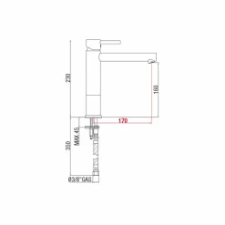 Viadurini Taps Waschbeckenarmaturen-Waschbeckenmischer aus verchromtem Messing ohne Abfluss Made in Italy - Ermia