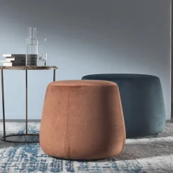 Viadurini Living Sitzsäcke|Sitzsäcke-Weicher runder Hocker für Wohnzimmer in farbigem Samt 3 Dimensionen - Evelyne