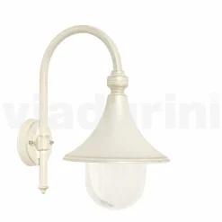 Viadurini Lighting Garten-Wandlampen-Weiße Aluminiumlaterne der Gartenwand, hergestellt in Italien, Anusca