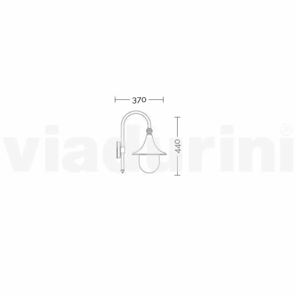 Viadurini Lighting Garten-Wandlampen-Weiße Aluminiumlaterne der Gartenwand, hergestellt in Italien, Anusca