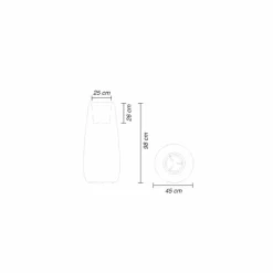 Myyour Gartenideen-Weiße Design Vase im Innen- oder Außenbereich in drei Größen, 2 Stück - Pandora von