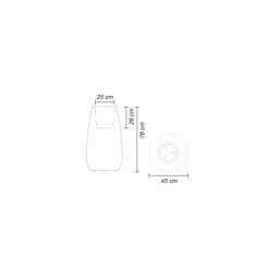 Myyour Gartenideen-Weiße Design Vase im Innen- oder Außenbereich in drei Größen, 2 Stück - Pandora von