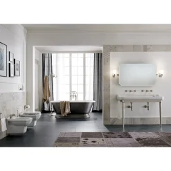 Viadurini Bathroom Wc-Weiße Keramik-Hängevase im klassischen Stil, Made in Italy - Nausica