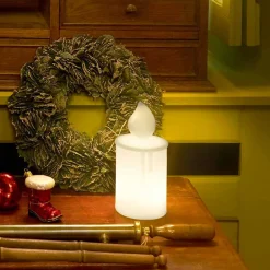 SLIDE Design Beleuchtung-Weiße LED Tischlampe Luminous Candle Design von - Flame