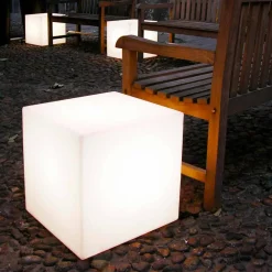 SLIDE Designer Stehlampen-Weiße Tisch- / Stehleuchte Cubo, hergestellt in Italien