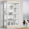 Viadurini Living Anrichte-Weiße Vitrine Highboard mit 3 Glasflächen Kush