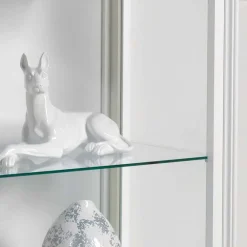 Viadurini Living Anrichte-Weiße Vitrine Highboard mit 3 Glasflächen Kush