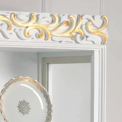 Viadurini Living Anrichte-Weiße Vitrine Highboard mit 3 Glasflächen Kush