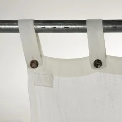 Viadurini Textile Leinenvorhänge-Weißer Leinenvorhang mit Knöpfen des Luxusdesigns - Geogeo