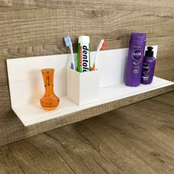 Viadurini Bathroom Badzubehör-Weißes Corian Wandregal L 35 oder L 60 cm Made in Italy Qualität - Elono