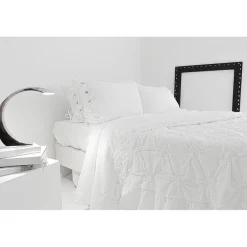 Viadurini Textile Bettlaken-Weißes Leinenflachbetttuch mit Spitze für Doppelbett von hoher Qualität - Fiumana