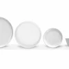 Viadurini Kitchen Teller Set-Weißes modernes Design Porzellan Dinner Set 24 Stück - Arktis
