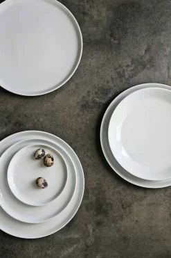 Viadurini Kitchen Teller Set-Weißes modernes Design Porzellan Dinner Set 24 Stück - Arktis