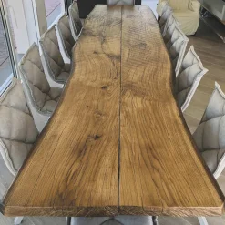 Viadurini Living Esstische Nach Mass|Esstische-Weltlicher Wohnzimmertisch aus Eiche und 12 Stühle inklusive Made in Italy - Dite