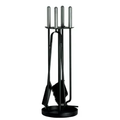 Viadurini Fire Design Kaminbesteck-Werkzeughalter aus Metall mit 4 Kaminbestecken, hergestellt in Italien – Safari