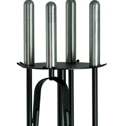 Viadurini Fire Design Kaminbesteck-Werkzeughalter aus Metall mit 4 Kaminbestecken, hergestellt in Italien – Safari