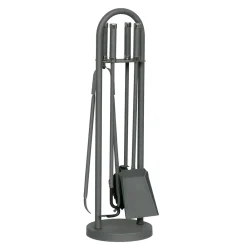 Viadurini Fire Design Kaminbesteck-Werkzeughalter mit 4 Kaminbestecken Made in Italy – Licaone