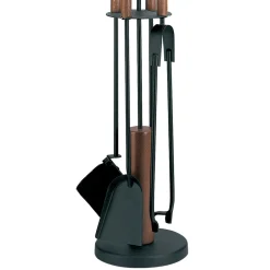 Viadurini Fire Design Kaminbesteck-Werkzeughalter mit 4 Zubehörteilen aus Metall oder Stahl, hergestellt in Italien – Papaya