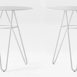 Viadurini in the Garden Garten Beistelltisch-Wertvoller Outdoor-Couchtisch aus HPL und Weißmetall Made in Italy - Dublin