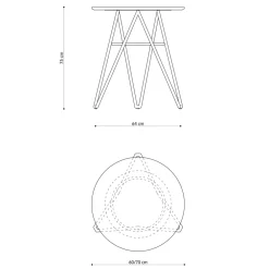 Viadurini in the Garden Garten Beistelltisch-Wertvoller Outdoor-Couchtisch aus HPL und Weißmetall Made in Italy - Dublin