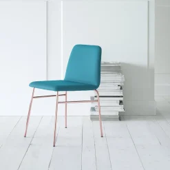 Viadurini Living Moderne Stühle-Wertvoller Stoffstuhl mit Metallbasis Hergestellt in Italien, 2 Stück - Molde