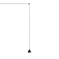 Viadurini Lighting Designer Stehlampen-Wire Stehlampe aus schwarzem Aluminium und kleinem Kegel Minimal Design - Mercado