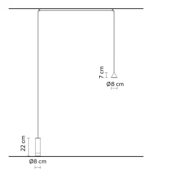 Viadurini Lighting Designer Stehlampen-Wire Stehlampe aus schwarzem Aluminium und kleinem Kegel Minimal Design - Mercado