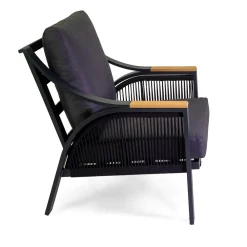 Viadurini in the Garden Garten Lounge Set-Wohnzimmer aus Aluminium mit Armlehnen aus brasilianischem Teakholz - Tagebuch