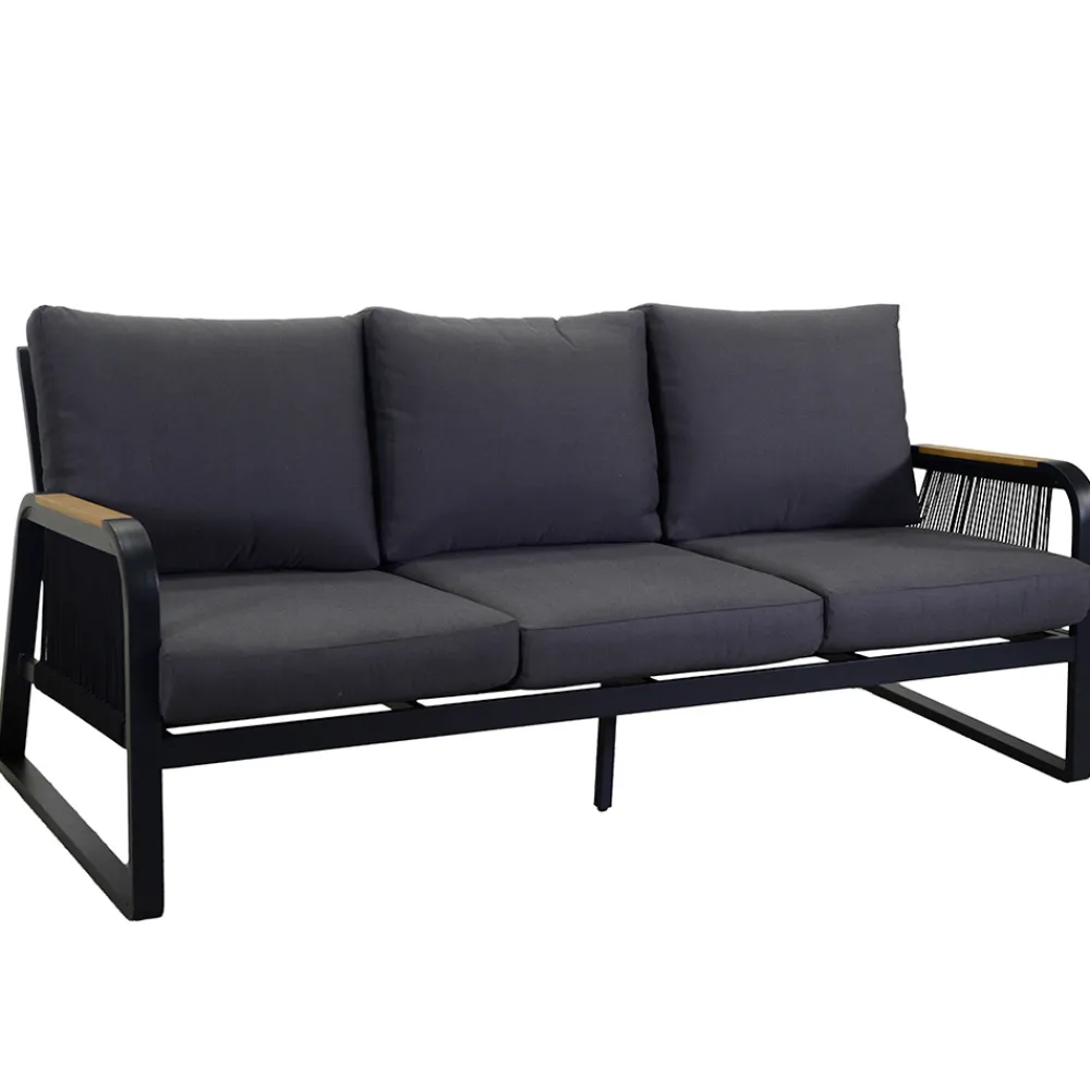 Viadurini in the Garden Garten Lounge Set-Wohnzimmer aus Aluminium mit Details aus brasilianischem Teakholz - Tagebuch