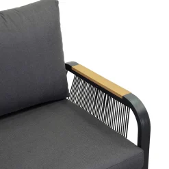 Viadurini in the Garden Garten Lounge Set-Wohnzimmer aus Aluminium mit Details aus brasilianischem Teakholz - Tagebuch