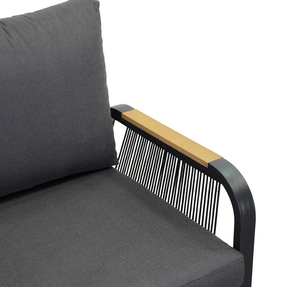 Viadurini in the Garden Garten Lounge Set-Wohnzimmer aus Aluminium mit Details aus brasilianischem Teakholz - Tagebuch