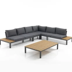 Viadurini in the Garden Garten Lounge Set-Wohnzimmer im Innen- und Außenbereich, bestehend aus 1 Ecksofa und 1 Couchtisch – Savoir