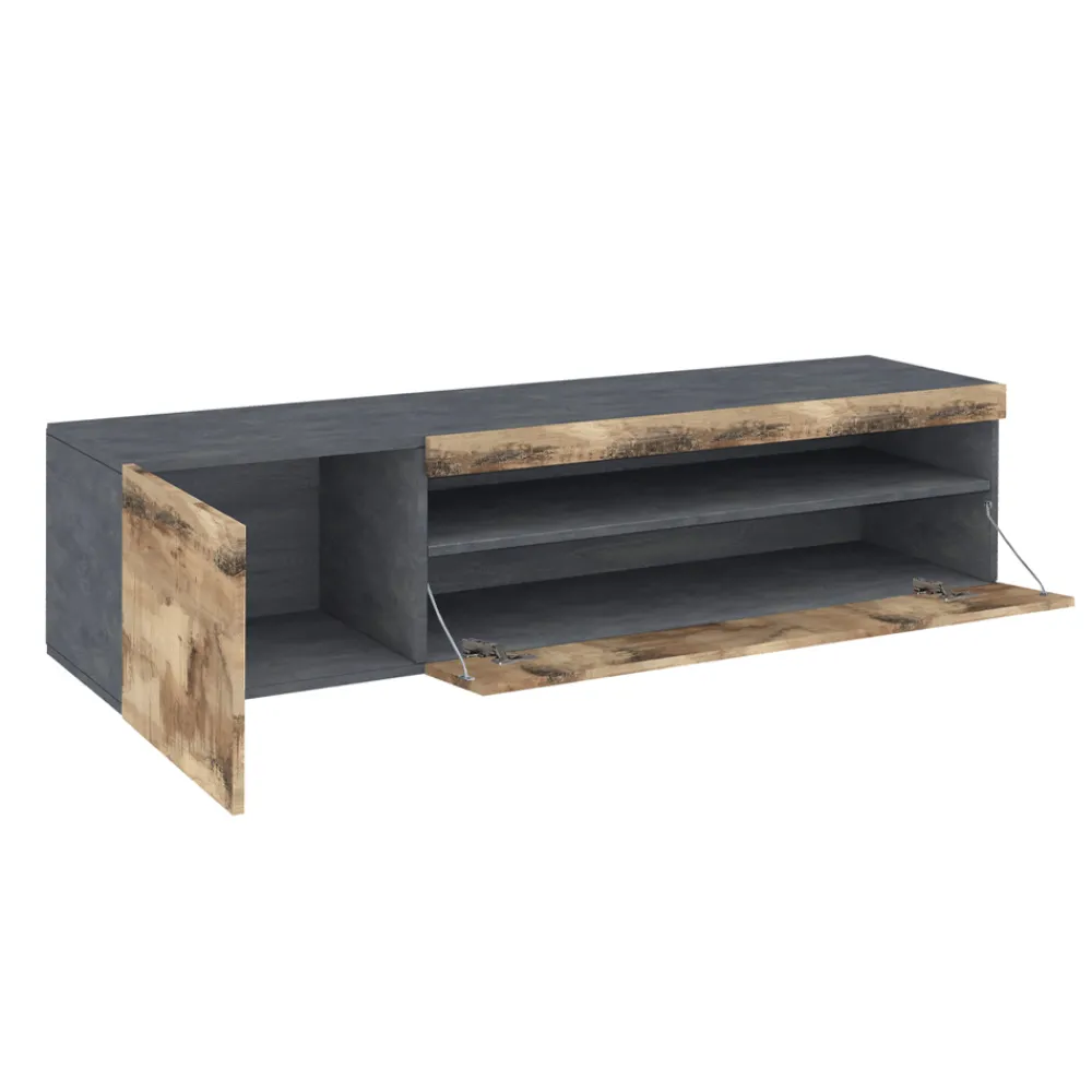 Viadurini Living Tv-Möbel-Wohnzimmer TV-Ständer aus Holz im italienischen Design mit offenem Fach - Suzana