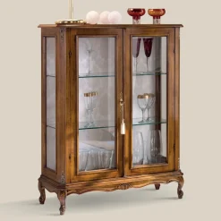 Viadurini Classic Anrichte-Wohnzimmer Vitrine aus Bassano Walnussholz Made in Italy - Ronald