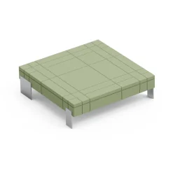 Viadurini Living Moderne Couchtische-Wohnzimmer-Couchtisch aus Polyethylen in verschiedenen Farben - Orbis