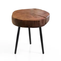 Viadurini Living Moderne Couchtische-Wohnzimmer-Couchtisch mit Metallbeinen und Massivholzplatte - Sardinien