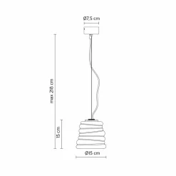 Viadurini Lighting Designer Pendelleuchten-Wohnzimmer-Hängelampe aus weißem Satinglas 3 Dimensionen - weich
