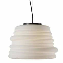 Viadurini Lighting Designer Pendelleuchten-Wohnzimmer-Hängelampe aus weißem Satinglas 3 Dimensionen - weich