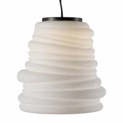 Viadurini Lighting Designer Pendelleuchten-Wohnzimmer-Hängelampe aus weißem Satinglas 3 Dimensionen - weich