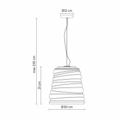 Viadurini Lighting Designer Pendelleuchten-Wohnzimmer-Hängelampe aus weißem Satinglas 3 Dimensionen - weich