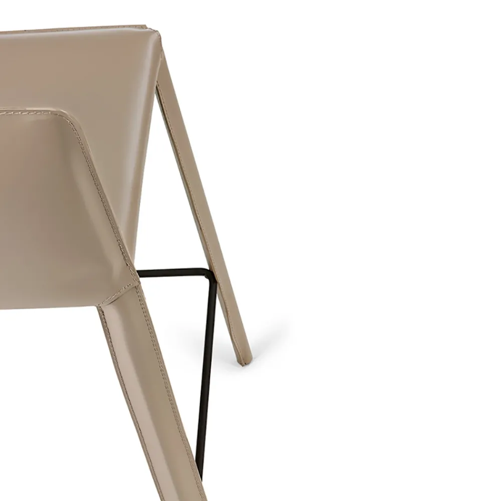 Viadurini Living Küchenhocker-Wohnzimmerhocker mit Lederbezug, hergestellt in Italien – Faro